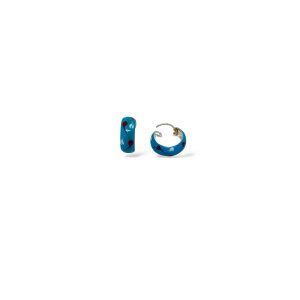 Enchanted Blue Blossom Silver Kids Hoop Earrings