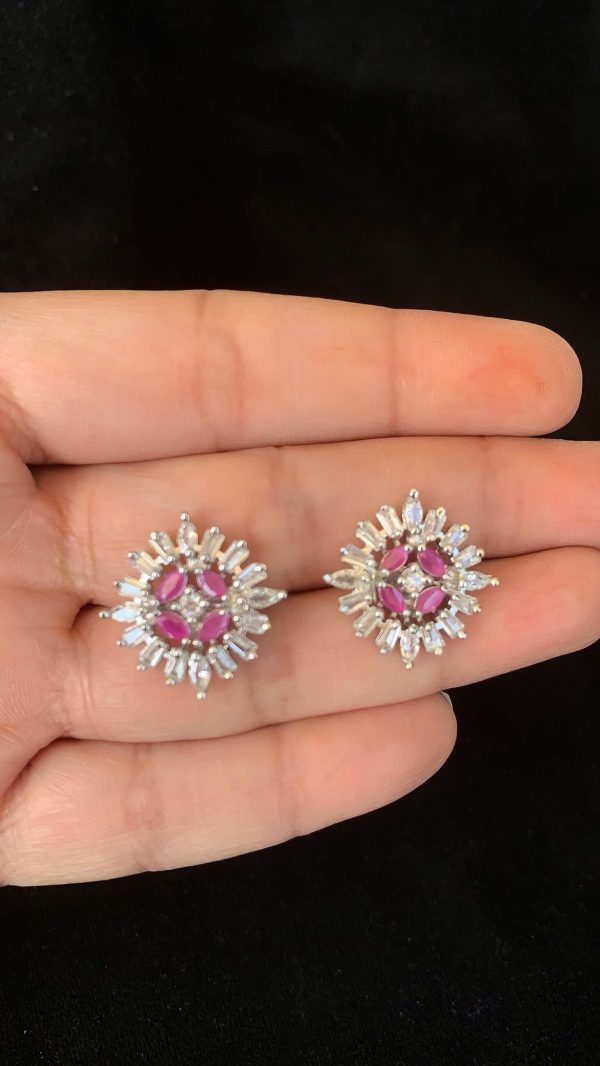 Radiant Blossom Sterling Silver Earrings - Image 2