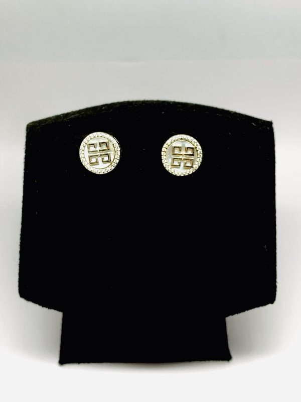 Givenchy Logo Imperial Geometric Stud Earrings - Image 3
