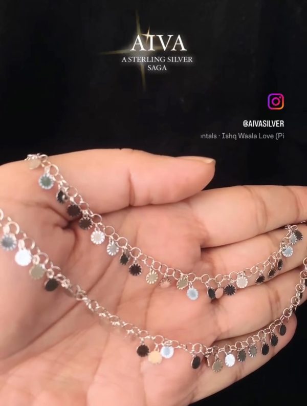 Silver Banjara Charms Anklets for Women and Girls - Image 2