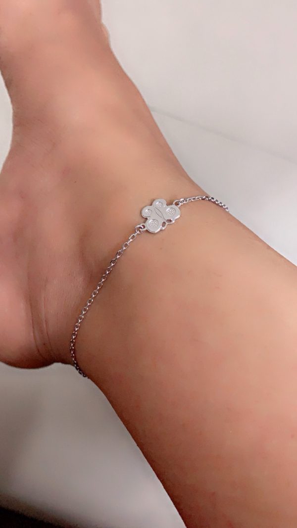 Silver Glorious Butterfly Anklets For Women 4.08