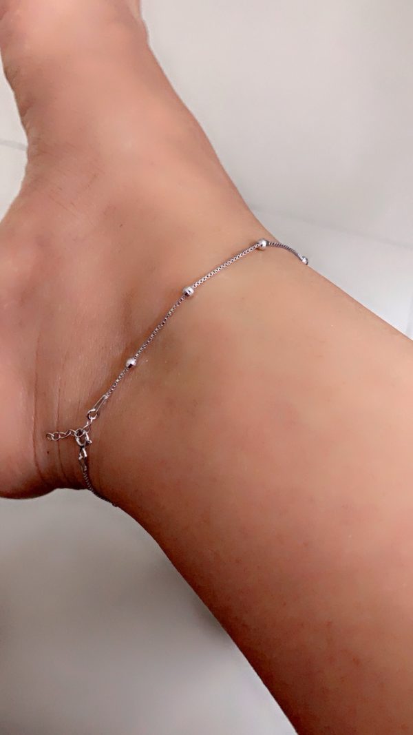 Silver Grace Multi Balls Anklets For Women And Girls 3.09