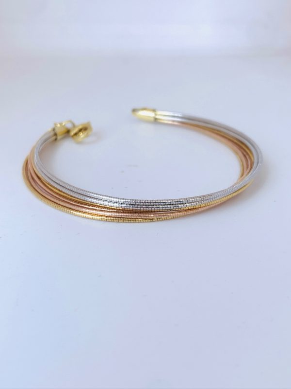Trinity Gleam Multi-Tone Silver Bracelet