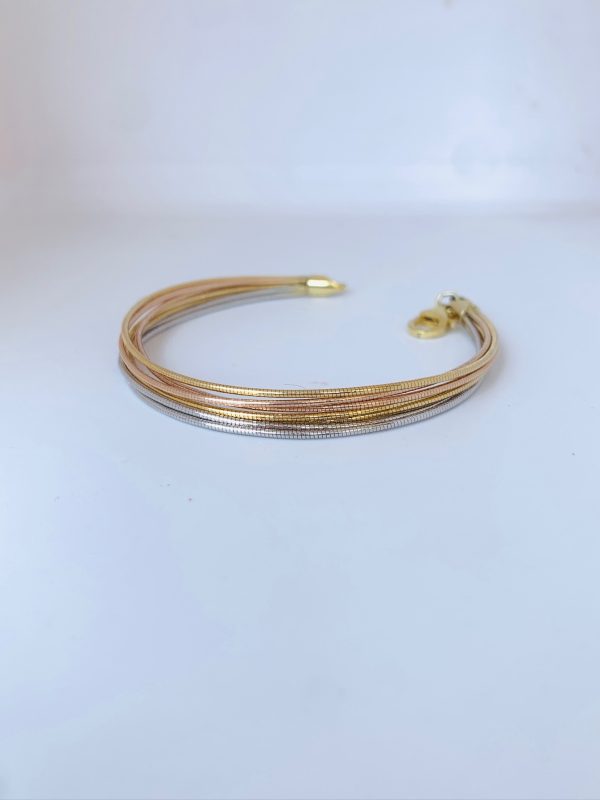 Trinity Gleam Multi-Tone Silver Bracelet - Image 2