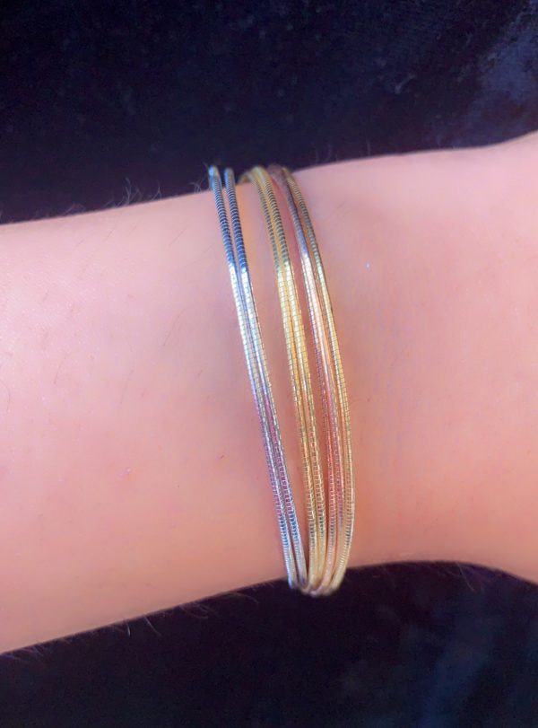 Trinity Gleam Multi-Tone Silver Bracelet - Image 4