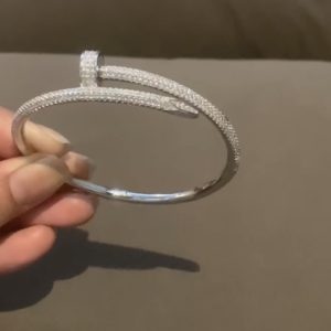 Nail Wrap Silver Bracelet