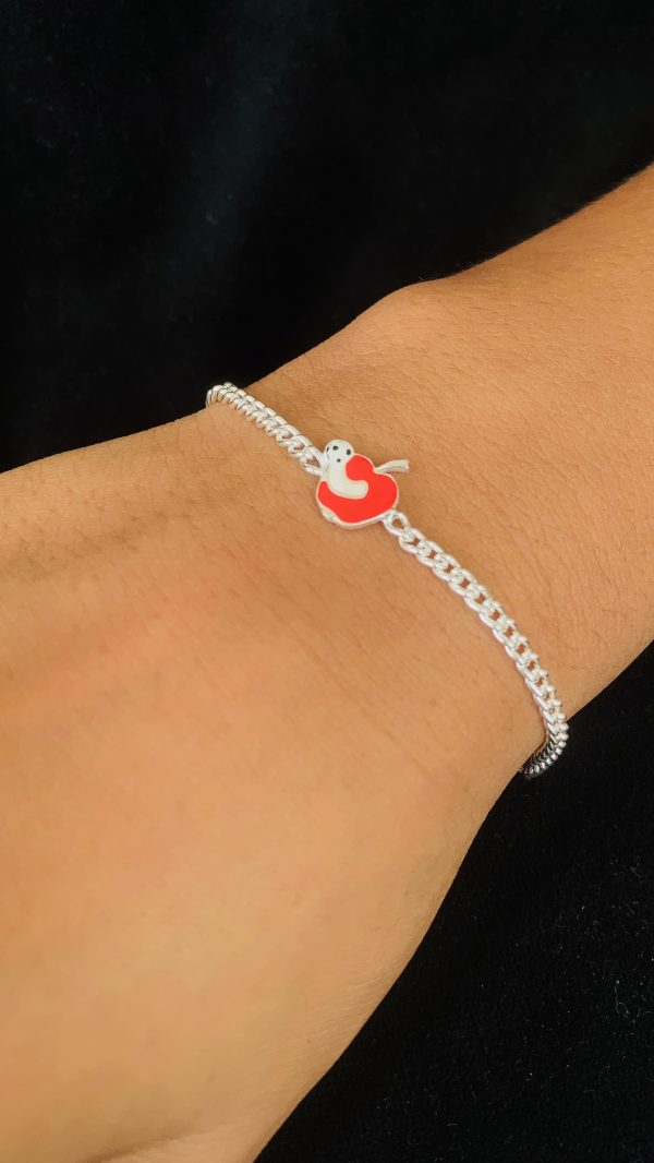 Apple Buddie Kids Silver Rakhi Bracelet - Image 2