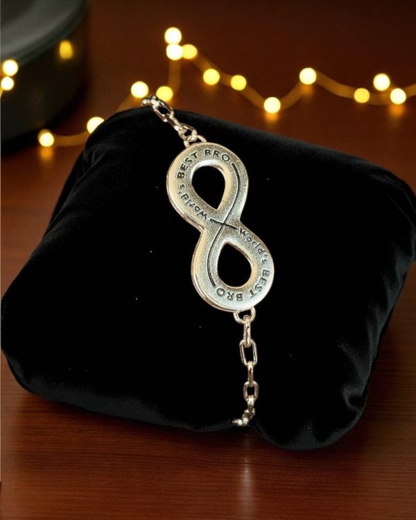 Best Bro Infinity Silver Rakhi Bracelet