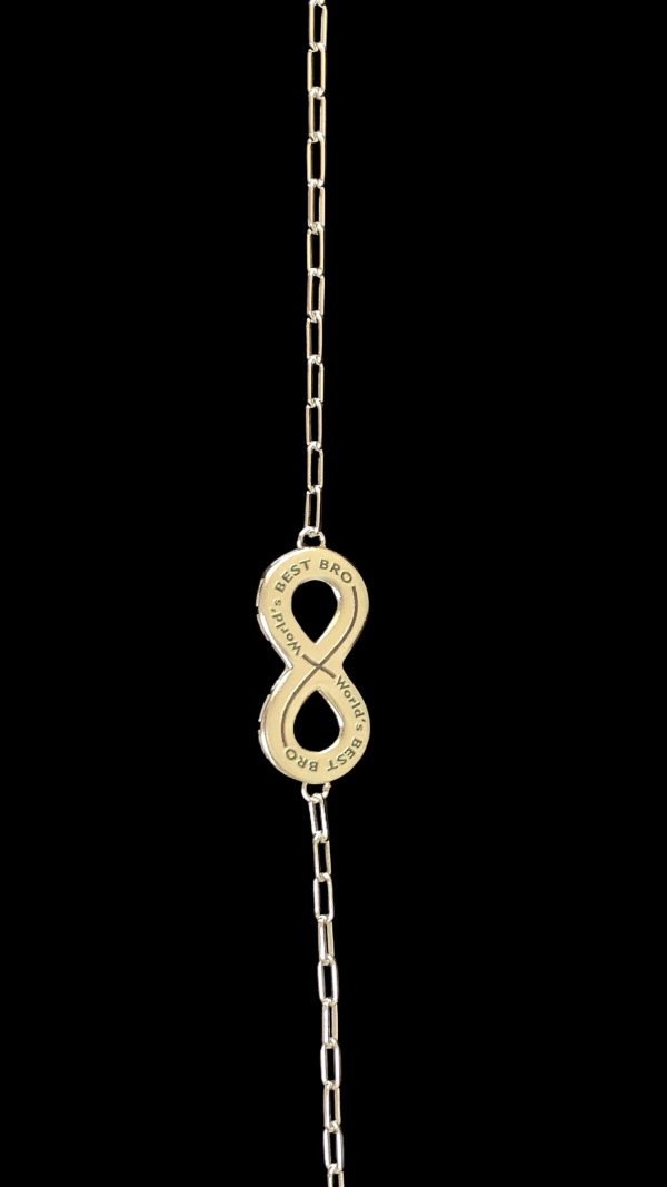 Best Bro Infinity Silver Rakhi Bracelet - Image 3