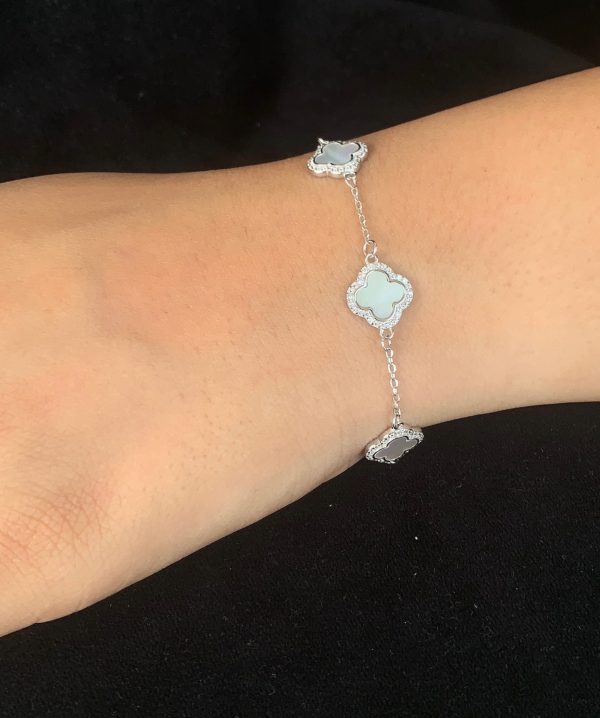 Bloom Clover Silver Bracelet - Image 2