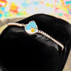 Blue Storm Birdie Kids Silver Rakhi Bracelet