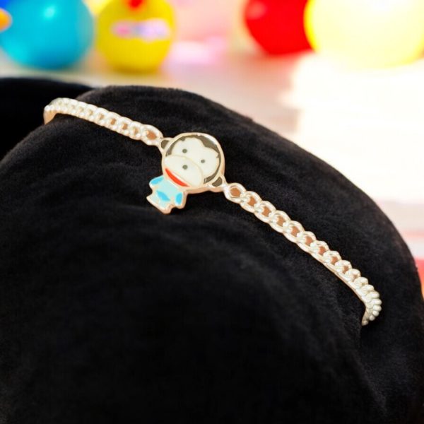 Chimp Champ Kids Silver Rakhi Bracelet