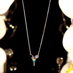 Cocktail Charm Pendant Chain