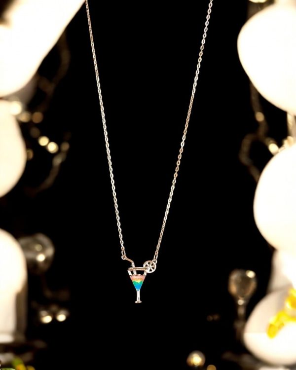Cocktail Charm Pendant Chain