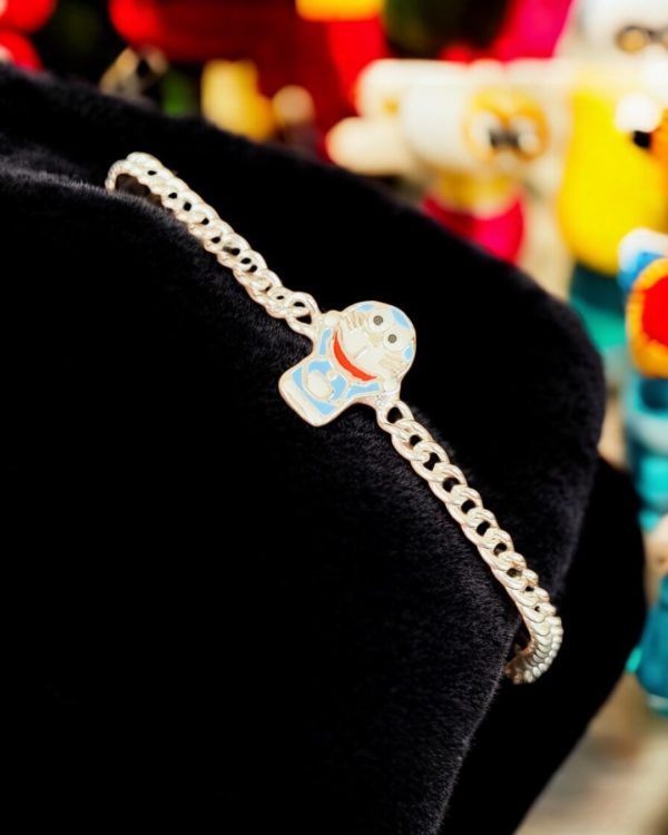 Doraemon Buddie Kids Silver Rakhi Bracelet