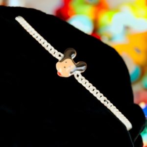 Goofy Buddy Kids Silver Rakhi Bracelet