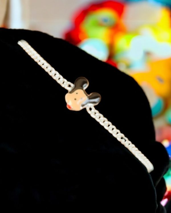 Goofy Buddy Kids Silver Rakhi Bracelet