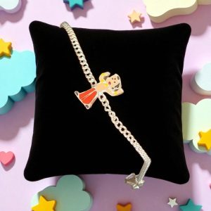 Mighty Bheem Kids Silver Rakhi Bracelet