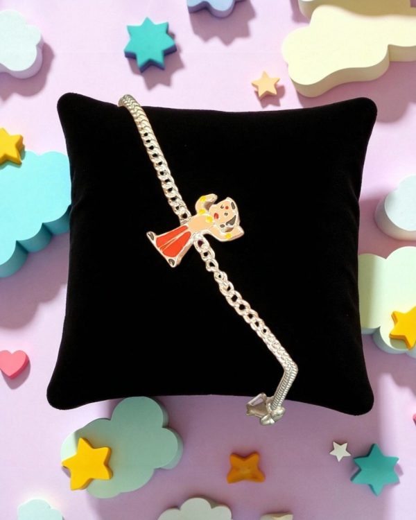 Mighty Bheem Kids Silver Rakhi Bracelet