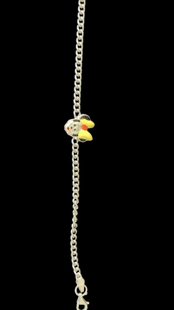 Minnie Spark Kids Silver Rakhi Bracelet - Image 3