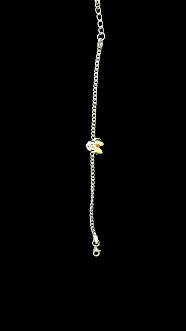 Minnie Spark Kids Silver Rakhi Bracelet - Image 2