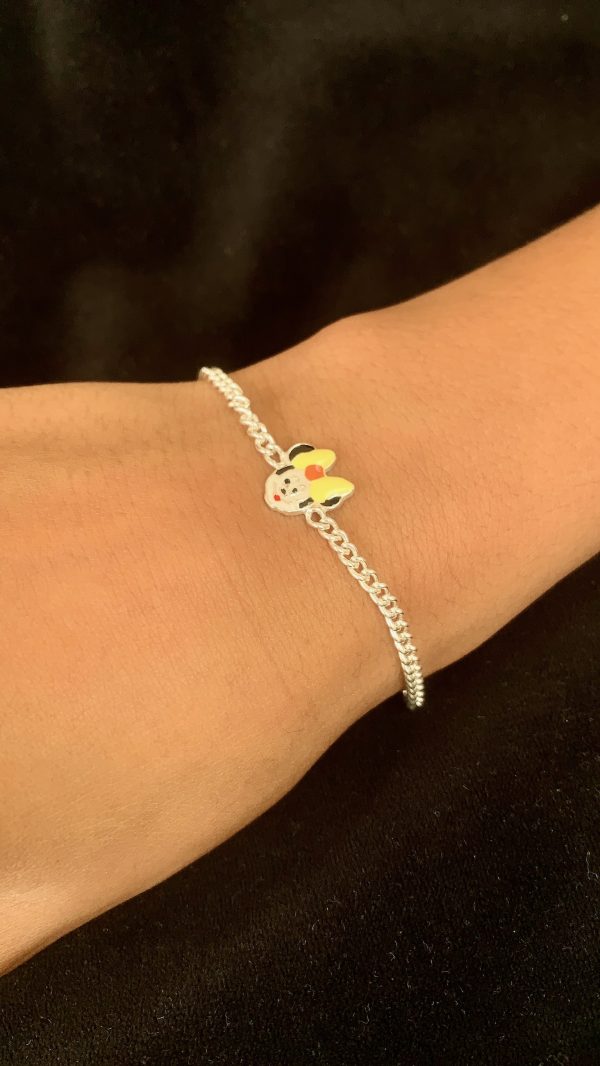 Minnie Spark Kids Silver Rakhi Bracelet - Image 4