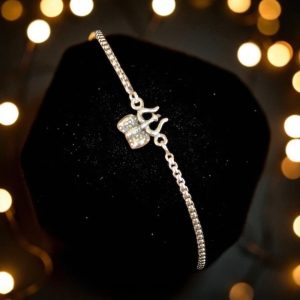 Trishul Damru Silver Rakhi Bracelet