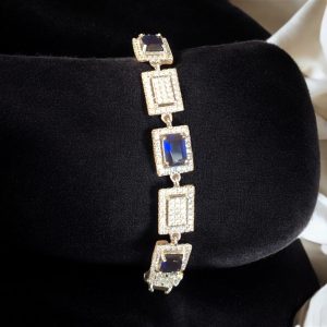 Midnight Radiance Silver Bracelet