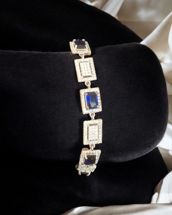 Midnight Radiance Silver Bracelet