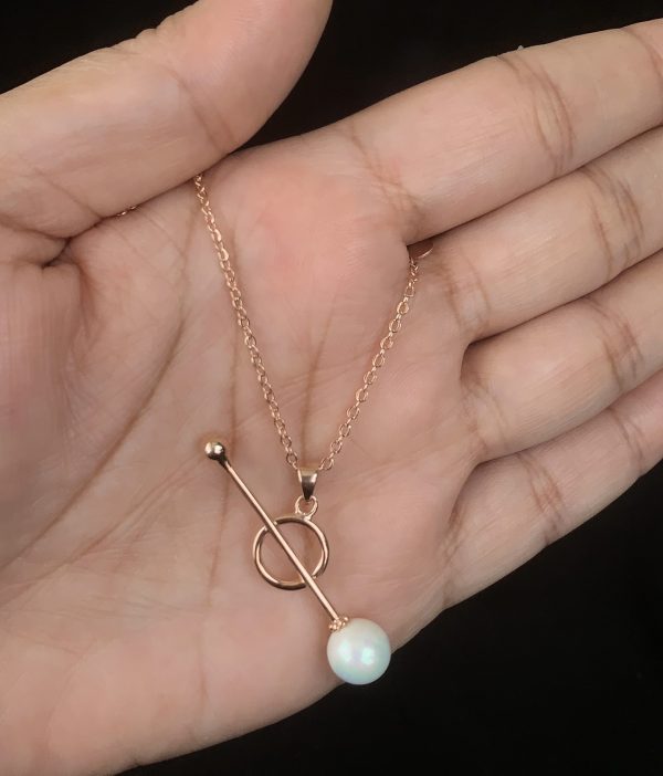 Orbital Glow Silver Chain Pendant - Image 2