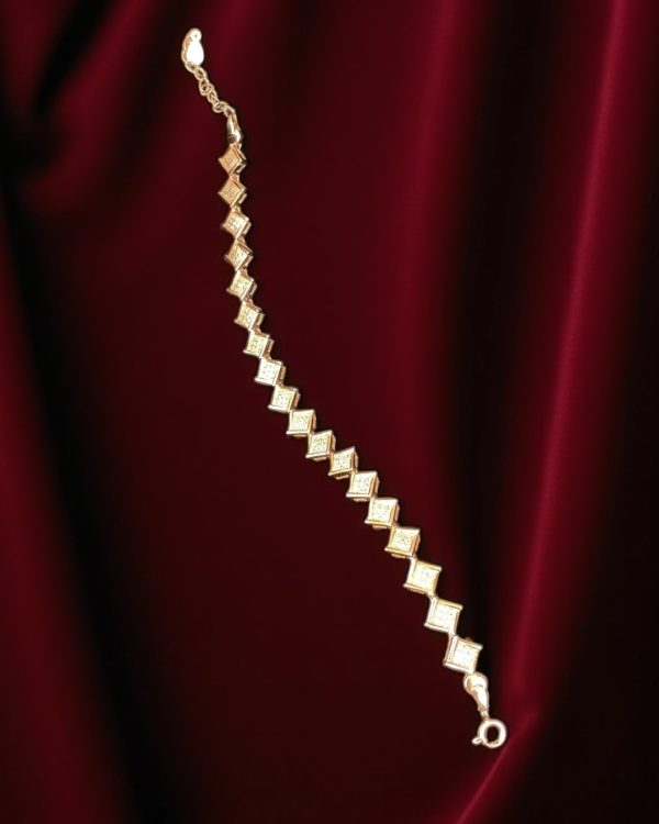 Regal Geometric Silver Bracelet - Image 2