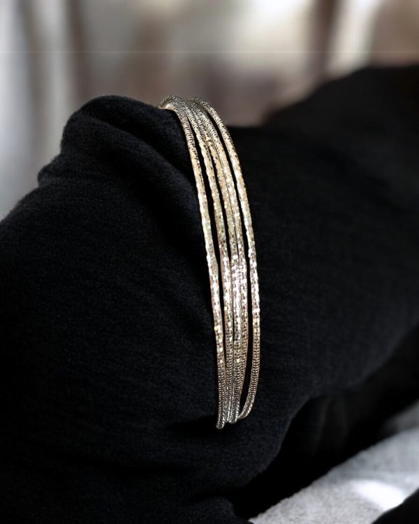 Sleek Harmony Multi-Strand Silver Bracelet